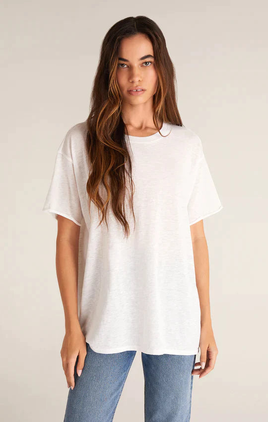 Women's Jumpsuits with High CollarZ Supply White Oversized Tee