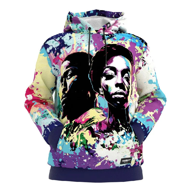 Women's Hooded Sweatshirts with Abstract LiningSplatter Hoodie