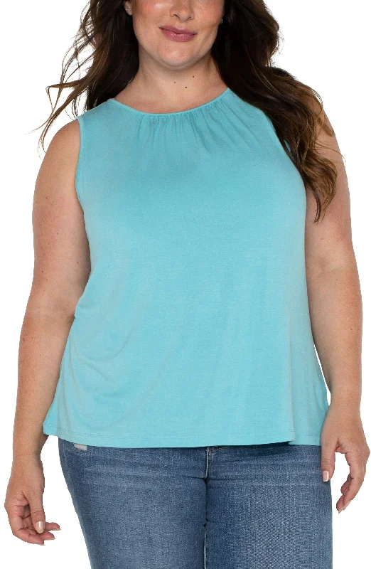 Women's Jodhpurs with Keyhole NeckA-LINE SLEEVELESS KNIT TOP