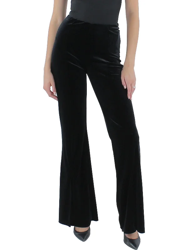 Women's Jodhpurs with Mandarin CollarWomens High Rise Front Slit Wide Leg Pants