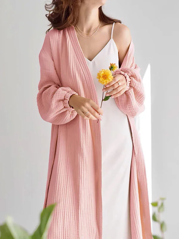 women's pajamas with button-flyRobe de Chambre en Coton "Chaleur Douce"