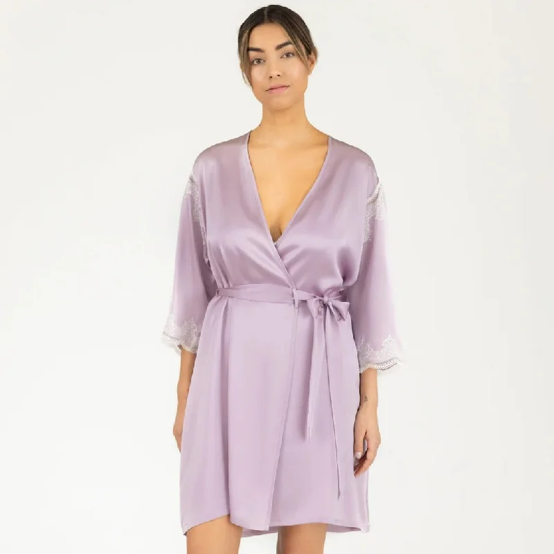 women's pajamas with drawstring waistNK iMode Allegra Soulful Short Silk Robe