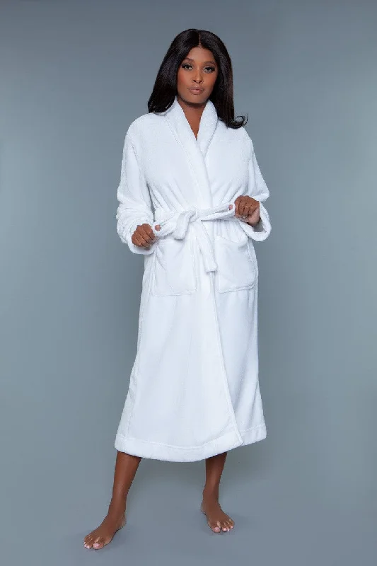 women's pajamas with a snug fitGeovan Comfy Plush Robe White