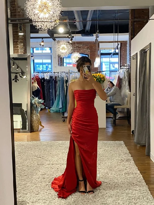 Women's Shawl Collar DressesRed Party Prom Dresses Sexy Long Evening Dress       S6600