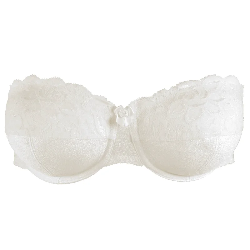 seamless bra with underwire support4058 Paysanne Strapless Bra (with multiway straps) in White or Pearl