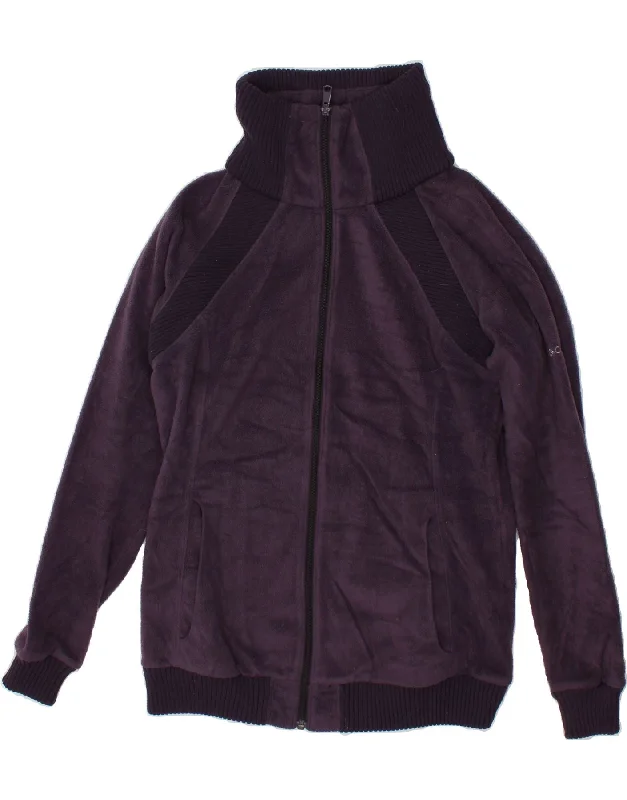 Women's Quilted CoatsCOLUMBIA Womens Fleece Jacket UK 16 Large Purple Polyester