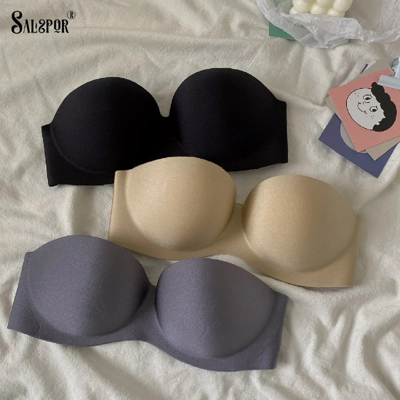 seamless sports bra for swimmingWomen Sexy Strapless Bra Invisible Push Up Bras Underwear Seamless Solid Without Straps Bralette Lingerie