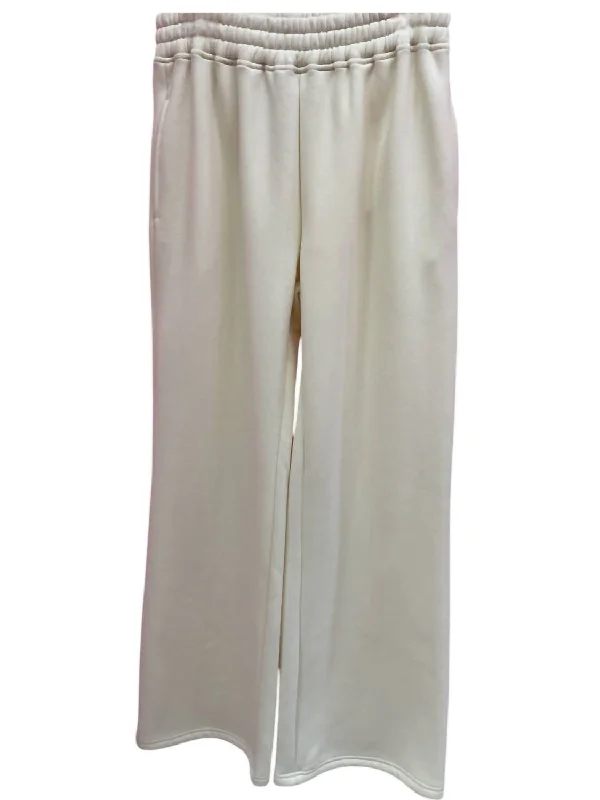 Women's Jodhpurs with U-Shaped NeckWomen's Soft Sweatpants In Cream