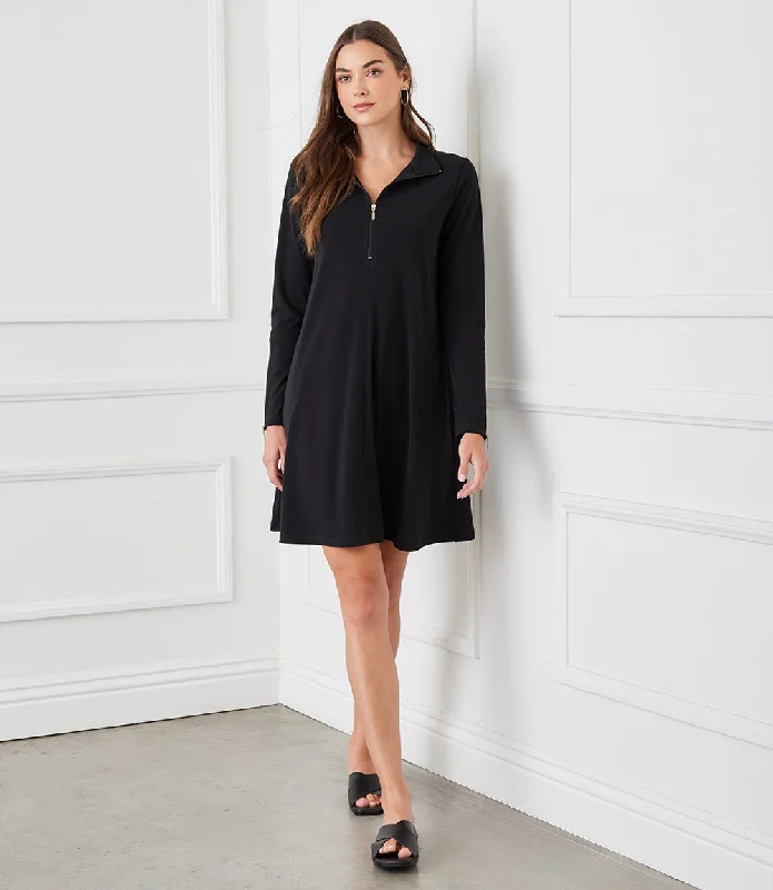 Women's Off-the-Shoulder DressesZip Up Travel Dress